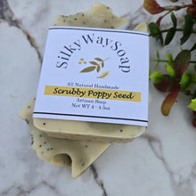 Load image into Gallery viewer, Scrubby Poppy Seed Soap