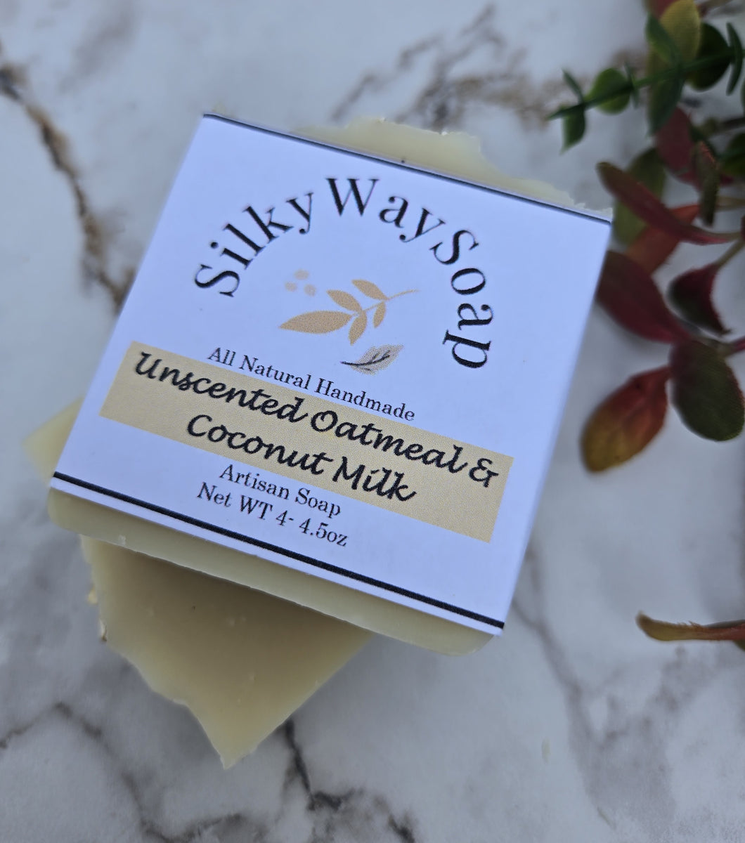 Unscented Oatmeal  and Coconut Milk Soap